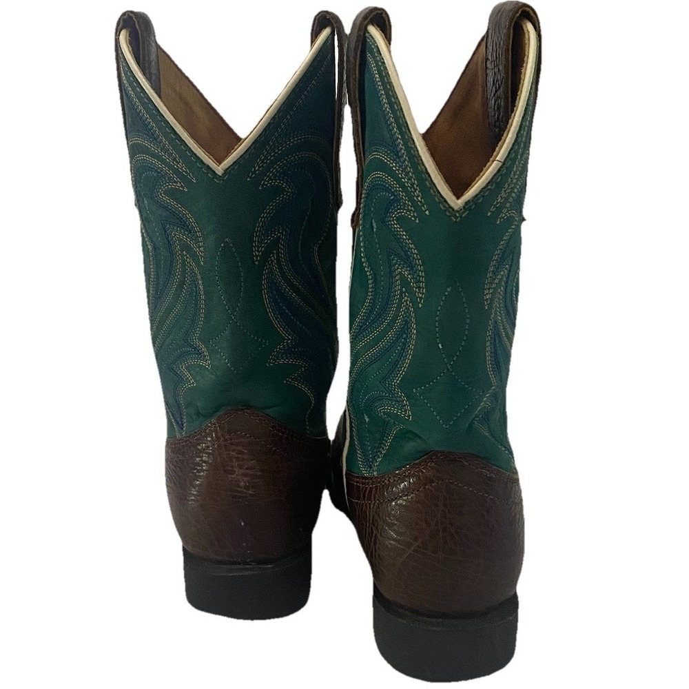 Rank 45 Leather Kids Boots Cowboy Cowgirl Western Ranchwear - Picture 4 of 9